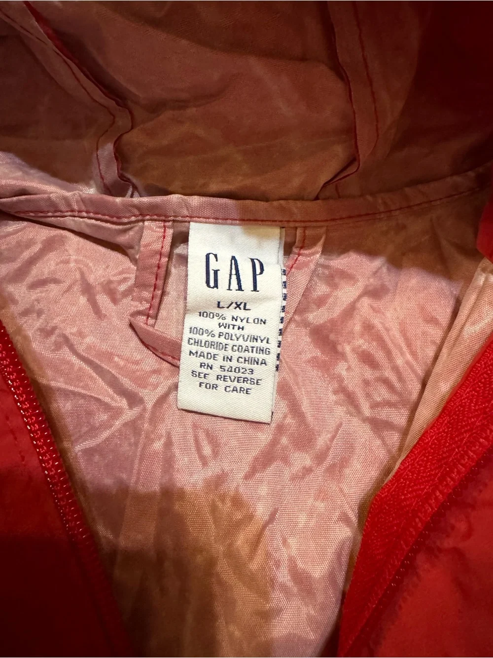 GAP Kids Bright Red Hooded Raincoat